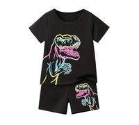 Generico Pigiama Estivo per Ragazzi E Ragazze Tuta da Jogging Bambini con Maglietta Pantaloni 2 Pacco Anime Pigiami Set A Lunghe Comodo Abbigliamento Casa Idee Regalo Lui