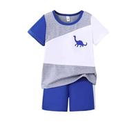 Generico Pigiama Estivo per Ragazzi E Ragazze Tuta da Jogging Bambini con Maglietta Pantaloni 2 Pacco Anime Pigiami Set A Lunghe Comodo Abbigliamento Casa Idee Regalo Lui