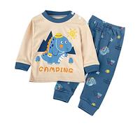 Generico Pigiama Morbido per Bambini Set di Indumenti da Notte per Bambini A Maniche Lunghe Pigiama Inverno Neonata Bambini Pigiama Completo Inverno Bambino Vestiti Neonato Maschio (Blue, 2-3 Years)