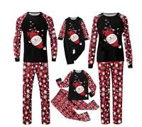 Generico Pigiama Natale Famiglia Coordinati, Completo per Natale 2 Pezzi Lungo Indumenti da Notte e Pantaloni Comodo Pigiami Scozzesi 2025 Tuta Pigiama Set per Uomo Donna Bambino Regalo Natalizio