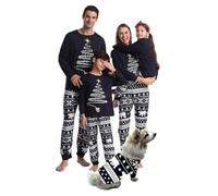 Generico Pigiama Natale Famiglia - Pigiami Natalizi per Tutta La Famiglia Invernale Pigiama Natalizio Coppia Set Pigiami Natalizi Abbigliamento Uomo Donna 2025