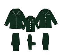 Generico Pigiama Natale Famiglia Set,Pigiami Natalizi Coordinati Capodanno Famiglia Set,Pigiama in Finta Seta per Genitori e Figli, Due Pezzi,Abiti Natalizi per la papà Mamma Bambini Neonato