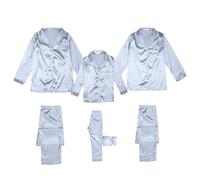 Generico Pigiama Natale Famiglia Set,Pigiami Natalizi Coordinati Capodanno Famiglia Set,Pigiama in Finta Seta per Genitori e Figli, Due Pezzi,Abiti Natalizi per la papà Mamma Bambini Neonato