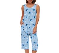 Generico Pigiama per Donna Due Pezzi Pantaloni Corto Confortevole Sexy Pigiama da Notte Pigiama Donna Estivo Set Pigiami Sexy Top e Pantaloncini Pigiama Donna Elegante Pigiami Set