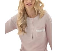 Generico Pigiama Serafino - Serie Emotion INFIORE Primaverile in Cotone (IT, Numero, 50, Regular, Regular, Cipria)