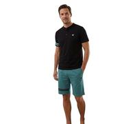 Generico Pigiama Uomo Cotone Leggero in Jersey 100% Cotone, Pigiama Uomo Corto Estivo Primaverile, Disponibile dalla M alla XXL (XXL, 1107 Corto Nero)