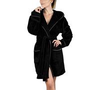 Generico Pigiami Donna Coordinato Donna Estivo Giacca Da Cappotto Invernale Da Scialle Di Peluche Accappatoio Soffice Vestiti Per La Casa Accappatoio A Maniche Pigiama Estivo Black S