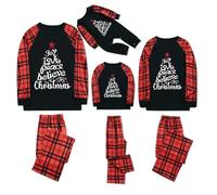 Generico Pigiami Natalizi per la Famiglia Natalizi per la in Un Set Sleepwear Maniche Lunghe e Pantaloni Sets Due Pezzi Uomo