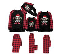 Generico Pigiami Natalizi per la Famiglia Natalizi per la in Un Set Sleepwear Maniche Lunghe e Pantaloni Sets Due Pezzi Uomo