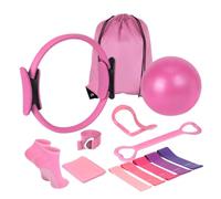 Generico Pilates Set für Workouts Zuhause | Fitness Yogaball Pilates Set - Fitness Zubehör Dehnungsübungen Übungsband für Anfängerinnen Home Workouts