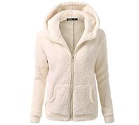Generico Pile Donna Montagna Micropile Giubbotto Taglie Forti con Zip Giacca Leggera Trekking Comode Giacca Pile Lunga Leggero Giacca Invernale Felpa Pile Cappuccio Oversize