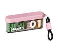 Generico Pill Storage Box - Medicine Organizer ¦ 12x8cm Medicine Container with Separate Slots, Pills Holder with Compact Design, Pill Dispenser, Health Accessory Case for Travel