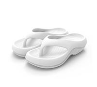 Generico Pillow Arch Support Flip Flops for Women, Walking Platform Flipflops Pillow Soft Beach,Cloud Orthopedic Sandals Slippers Lightweight Cushioning Shock-Absorbing (White)