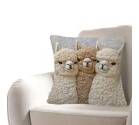 Generico Pillow Covers, 18x18 Inch Alpaca-Themed Square Case, Decorative Throw Cover Soft Fabric, Protective Slip Resistant Material, Cover for Home Living Room Sofa Bed Patio Porch Autumn Halloween