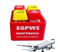 Generico Pilot and Crew Alert Keychain, Aviation Sound Simulator, Led Safety Light Tag, Loud Warning Function, for Purse, Travel Bag, Wallet, Gift for Aviation Fans, 2.17x2.17inches