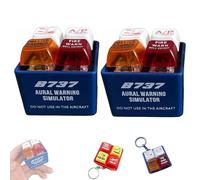 Generico Pilot and Crew Alert Keychains EGPWS Warning Sound Simulator Tiny Aviation Cockpit Emergency Alert Voice Button Keychains (2Pcs-A)