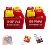 Generico Pilot and Crew Alert Keychains EGPWS Warning Sound Simulator Tiny Aviation Cockpit Emergency Alert Voice Button Keychains (2Pcs-B)