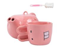 Generico Pink Piglet Ceramic Teapot and Cup Set,Cartoon Funny Ceramics Pig Teapots,Creative Cute Pigs Teapot of The Pig's Nose Kettle Gifts for Friends and Family