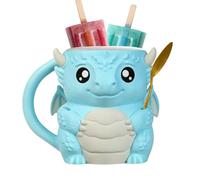 Genérico Pint Ice Cream Holder | Bicchiere a forma di drago con cucchiaio | riutilizzabile stampata in 3D - Per dessert estivi, a casa e all'aperto