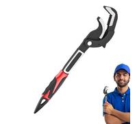 Generico Pipe Wrench Pliers - Pipe Pliers Tool Spanner | Plumber Pipê Wrench | Adjustable High Carbon Steel, Anti-Slip Handle, Wear-Resistant Teeth, For Nuts Bolts Screws, Small 26cm / Large 38cm