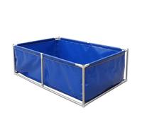 Generico Piscina Fuori Terra Extra Spessa, laghetto per Pesci in Tela Resistente, Serbatoio Esterno Impermeabile, Protezione Solare, Supporto Rinforzato per Uso Domestico, 200x200x70 cm (Blu)