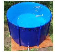 Generico Piscina Fuori Terra Pieghevole e Resistente di 4x1,2 m - Serbatoio d'Acqua Rotondo in Tela Spessa per Allevamento di Koi e irrigazione agricola, laghetto per Pesci da Esterno Ideale