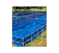 Generico Piscina Fuori Terra Resistente - Laghetto per Pesci in Tela Impermeabile, Acquario per Esterni più Spesso per la Riproduzione e l'uso Domestico, Blu, 300x200x50 cm - Soluzione Ideale per Ser