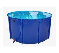 Generico Piscina per laghetto con Pesci in Tela Blu - Acquario Fuori Terra per Bambini, PVC con Struttura in Acciaio, Ideale per Koi e Pesci Rossi, Dimensioni 1x0,8 m (628 l) - Gioco d'Acqua Durevole