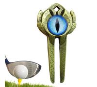 Generico Pitchgabel - Golf Ballmarker | Men Golf Divot Tools | 3D Long-Lasting Heavy-Duty Precision Gadget für Golfer Anfänger Profis Platzpflege Training Turnier Zinklegierung Silber Zubehör 1 Stück