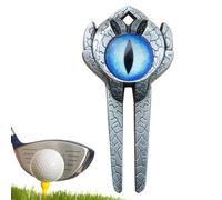 Generico Pitchgabel - Golf Ballmarker | Men Golf Divot Tools | 3D Long-Lasting Heavy-Duty Precision Gadget für Golfer Anfänger Profis Platzpflege Training Turnier Zinklegierung Silber Zubehör 1 Stück
