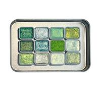 Generico Pittura ad glitterata - Set di pittura ad a 12 colori | Kit dipittura educativa | Collezione di acquerelli da disegno creativo Scatola di forniture artistiche portatili Set dive