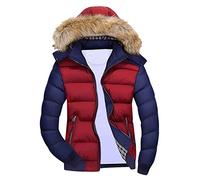Generico Piumini Uomo Invernali - Giacca Uomo Termica Invernale de Cuello con Capucha de Chaqueta de Manga Larga a juego de Colores de Otoño e Invierno para Hombre (XXXL)