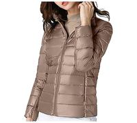 Generico Piumino 100 G Donna, Giacca Autunnale Donna Leggero Piumini Elegante Ripiegabile Giacconi Invernali Taglie Grandi Cappotto Ultraleggero Imbottiti per Tempo Libero E Trekking
