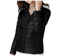 Generico Piumino 100 G Donna, Giacca Trapuntata Donna Invernale con Zip Giacca Imbottitura Calda Trapuntato Manica Lunga Taglie Forti Antivento Leggero Cappotto per Tempo Libero