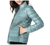 Generico Piumino 100 G Donna, Giacca Trapuntata Donna Leggera Piumino Leggero Ripiegabile Giacca Antivento Giubbotto Corto Capispalla da Montagna Caldo Invernale per All'aperto Sportiva