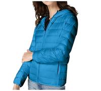 Generico Piumino 100 G Donna, Giubbotto Donna Invernale Maniche Lunghe con Cappuccio Caldo Piumini da Antivento Casual Tinta Unita Ripiegabile Giacconi Comodo Ultraleggero per Tempo Libero O Trekking