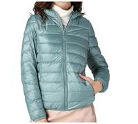 Generico Piumino 100 G Donna, Giubbotto Leggero Donna Trapuntato con Cappuccio Caldo Piumino Leggero Elegante Invernale Mezza Stagione Ultraleggero Tinta Unita Giubbotti per Tempo Libero
