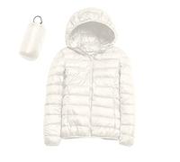 Generico Piumino Donna 100 Grammi Leggero con Cappuccio Piumini Elegante Giacca Ripiegabile Donna Giacconi Invernali Taglie Grandi Cappotto Ultraleggero Giubbotti Imbottiti Giubbini