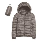 Generico Piumino Donna 100 Grammi Leggero con Cappuccio Piumini Elegante Giacca Ripiegabile Donna Giacconi Invernali Taglie Grandi Cappotto Ultraleggero Giubbotti Imbottiti Giubbini