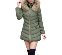 Generico Piumino Donna 100 Grammi Piumini Lungo con Cappuccio Ripiegabile Giubbotto Donne Invernale Parka Trench Corto Cappotti Oversize Giacche da Neve Giubbotti Invernali Felpa Pesante