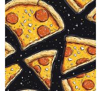 Generico Pizza Cibo Gourmet Carta da Parati Autoadesiva 44x500 cm Fast Food Pellicola Adesiva per Mobili Impermeabile Carta Adesivo Ispessita Opaco Sticker per Muro Cucina Armadio Cassetto Scaffali