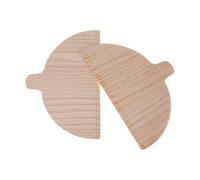 Genérico Pizza-Holzpaddel Set - 2 pezzi, 28 x 17 cm, 65 g, Halbrunder Holz-Pizzaschieber aus Kiefernholz mit Griff, Rustikales Pizzabrett für Pizzaofen, Brotbacken, Küche, Restaurant, Familienfeier