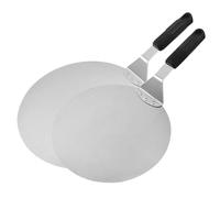 Generico Pizza Peel - Stainless Steel Round Dough Scraper, Pizza Slider And Pie Server Tool, Perfect Kitchen Accessory For Home Cooking, Restaurant PizzaMaking, Apartment Baking, Outdoor Serving