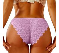 Generico Pizzo No Show Bikini respiro Mutandine Senza Cuciture Biancheria Intima da Donna a Vita Bassa per Le Donne (Purple S)