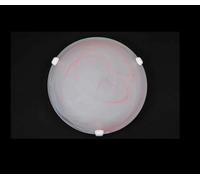 Generico Plafoniera classica in vetro 1 luce Duna Rosa D.30 cm lampada da parete in vetro per bagno camera soggiorno cucina scala corridoio