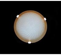 Generico Plafoniera classica in vetro 1 luce Girella Ambra D.40 cm lampada da parete in vetro per bagno camera soggiorno cucina scala corridoio