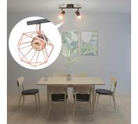 Generico Plafoniera con 2 Lampadine a LED a Incandescenza 8 W,Multicolore,0.7kg,244394