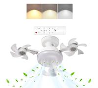 Generico Plafoniera con Ventilatore Integrato,Ventilatore A Soffitto Design Sottile Con Attacco E27 - Con Luci Regolabili E Telecomando Per Garage Camera Da Letto