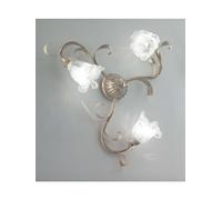 Generico Plafoniera da soffitto classica in ferro battuto avorio-oro a 3 luci DP247 per cameretta, salotto, soggiorno, sala da pranzo, camera da letto.