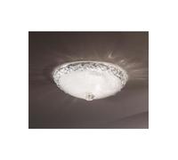 Generico Plafoniera da soffitto classica in vetro murano granigliato trasparente a 1 luce DP223 per cameretta, salotto, soggiorno, sala da pranzo, camera da letto.